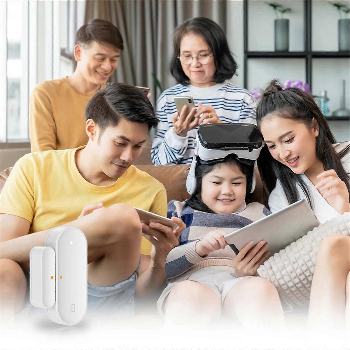 Tuya ZigBee Smart Door Sensor Door Open/Closed Wireless Detector Tamper Alarm Security System Work