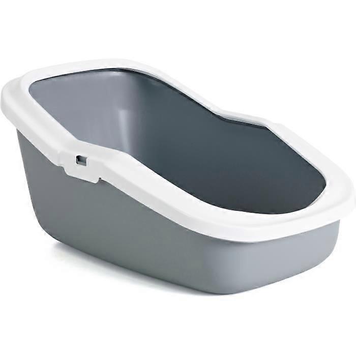 Litter Box - SAVIC - Aseo - Gray - Large Cat - Anti-splash