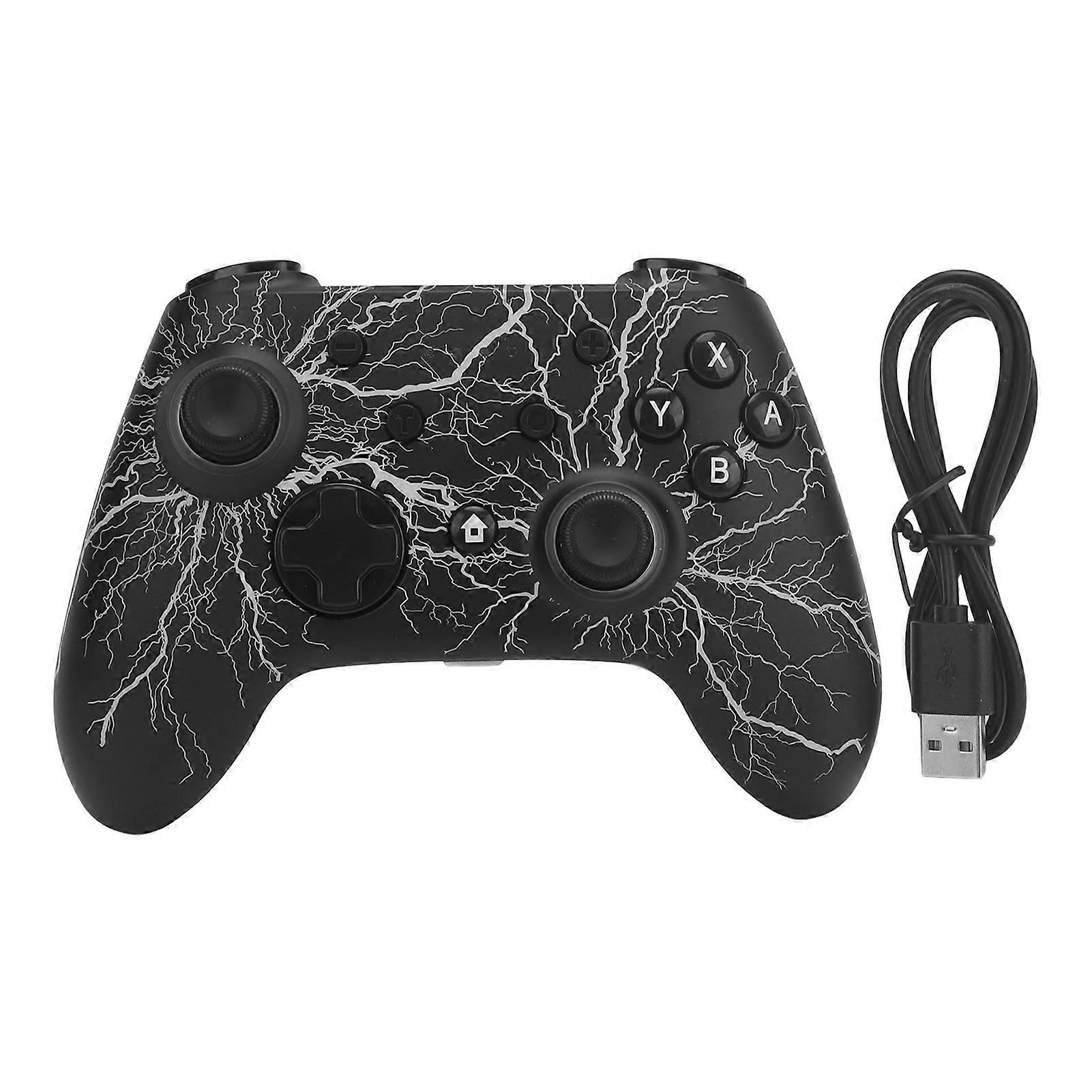 Switch Pro Controller con luces RGB, vibración dual, giroscopio y batería de larga duración