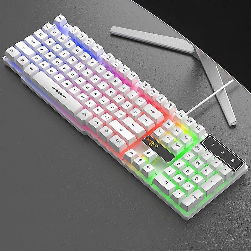 X-L SWAB GX50 Teclado com fio de sensação de manipulador de computador, Cor: Branco Luz mista