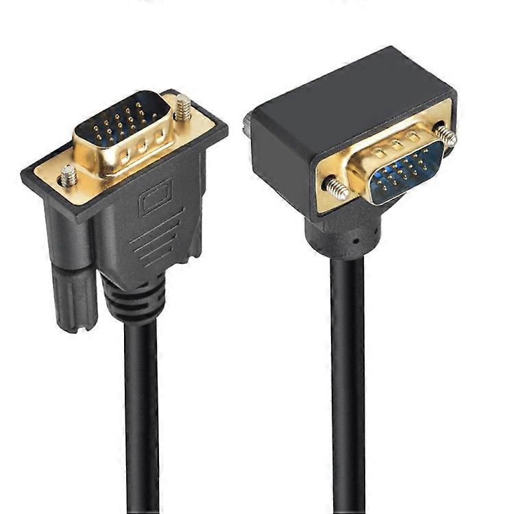 DB-007-DN-1.0M Dolů úhlový VGA RGB prodlužovací kabel 3COAX+6C pro monitor / projektor / počítač
