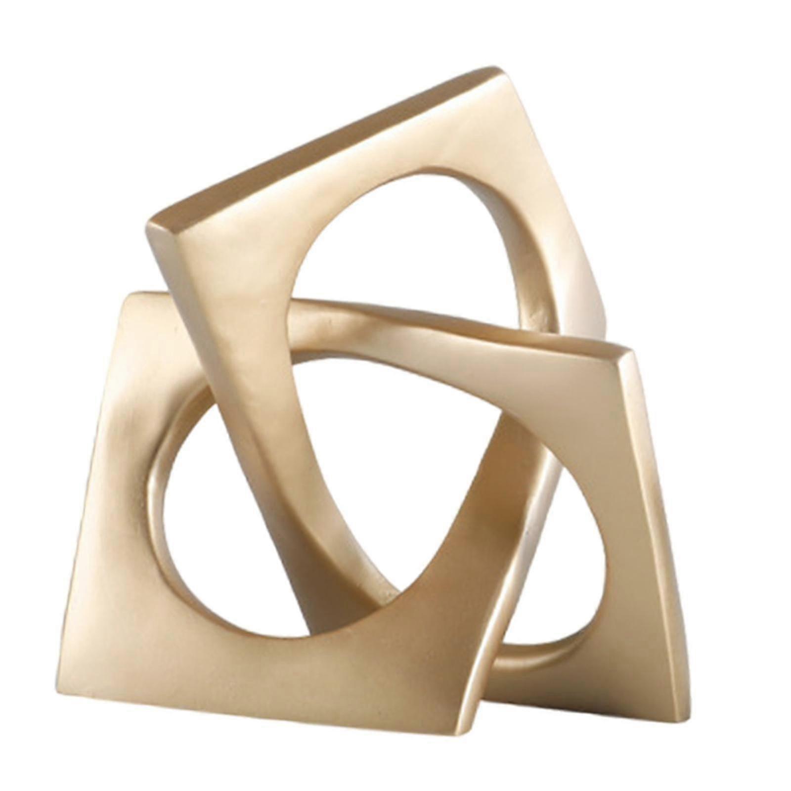 Unique Geometric Sculpture Tabletop Ornament for Living Room Shelf and Bookshelf Decoration