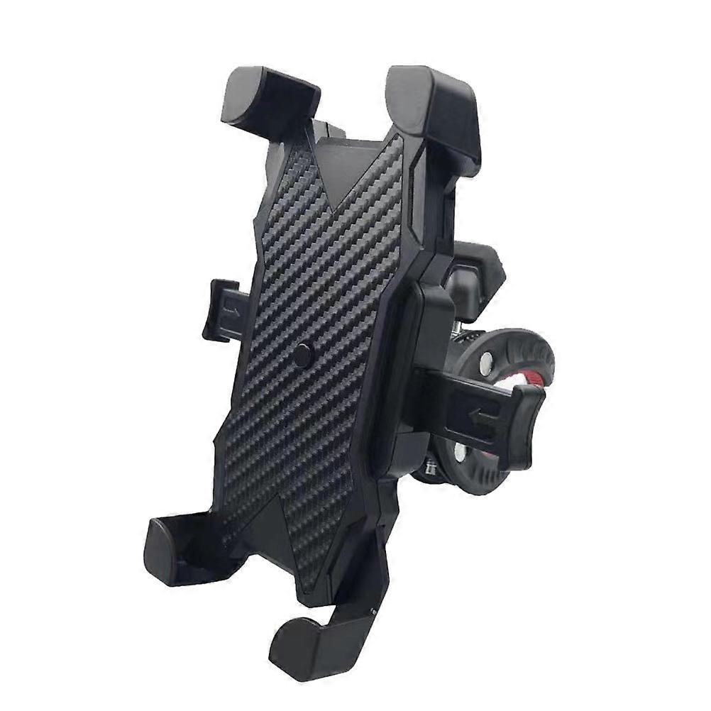 Black ABS Phone Holder with 360 Degree Rotating Support for Motorcycle Handlebar MountBracket