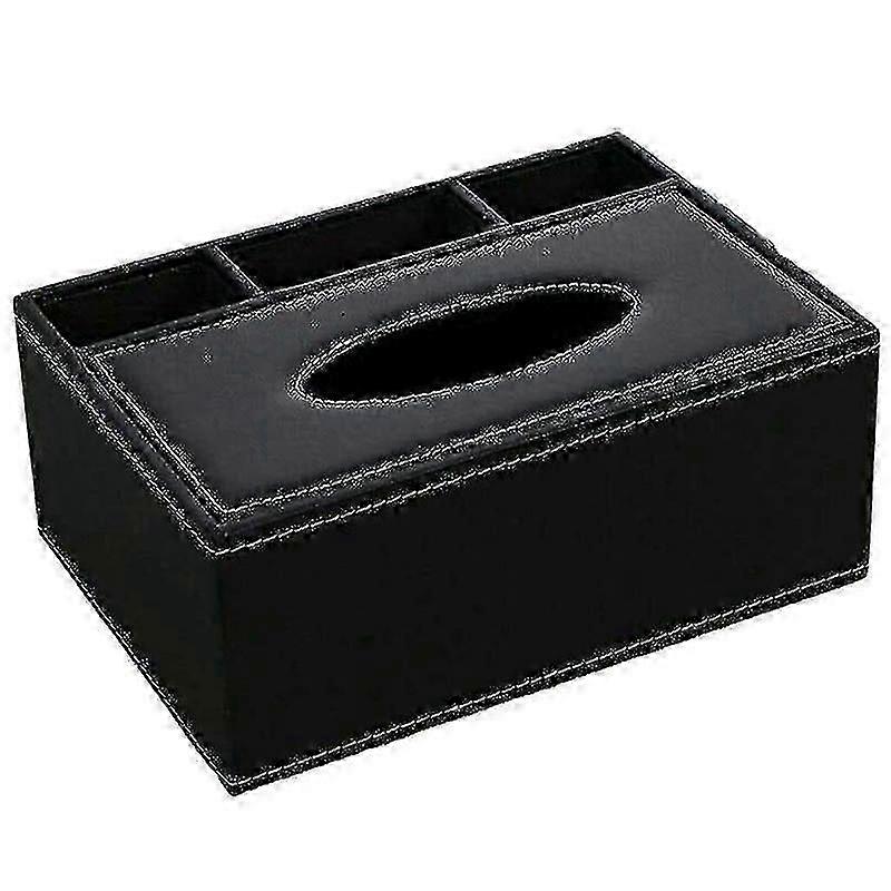 Facial Tissue Holders Leather Tissue Box Remote Control Holder