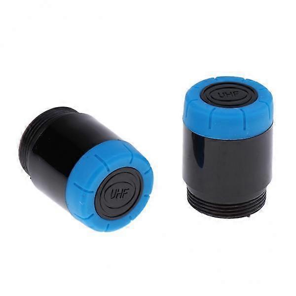2X 1 Pair Wireless Microphone Battery Screw On Mic Parts Blue