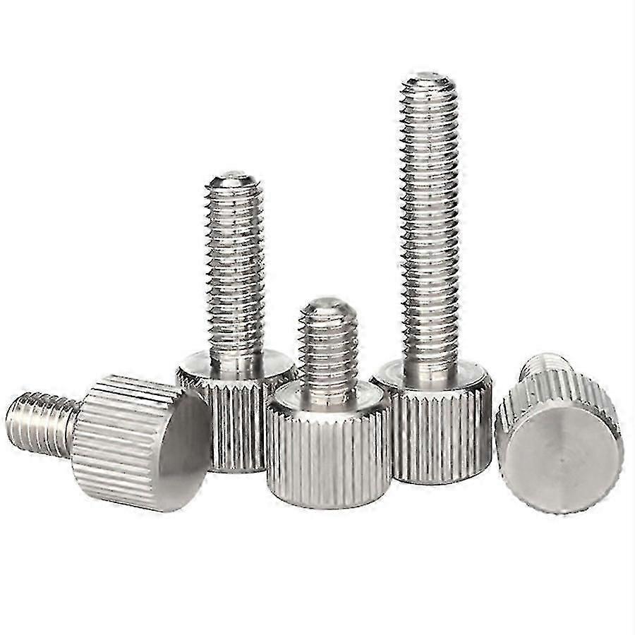 ローレットステンレス鋼つまみネジM3 M4 M5 M6フラットヘッドボルト20個