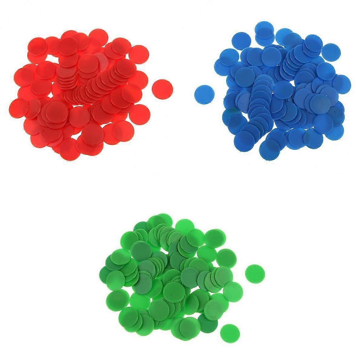 300x Bingo Chips Translucent Counters Counting Tokens for Games Maths 19mm