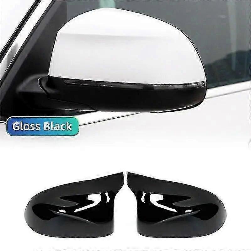 BMW F25 X3 F26 X4 F15 X5 F16 X6 2014-2018用2ピースバックミラーカバーキャップカーボンブラック