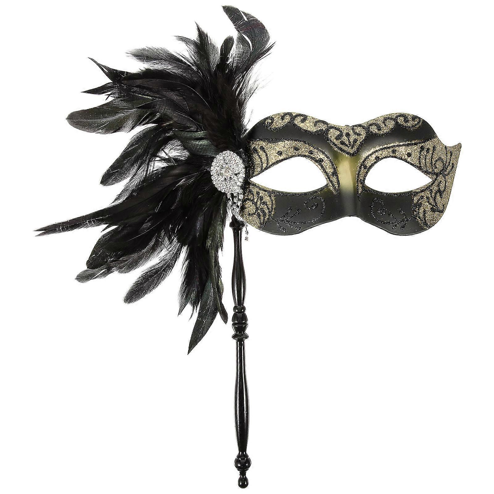 Here's a refined and appealing product description based on the title you provided:

 

**Elegant Half Face Mask for Women – Unique Handheld