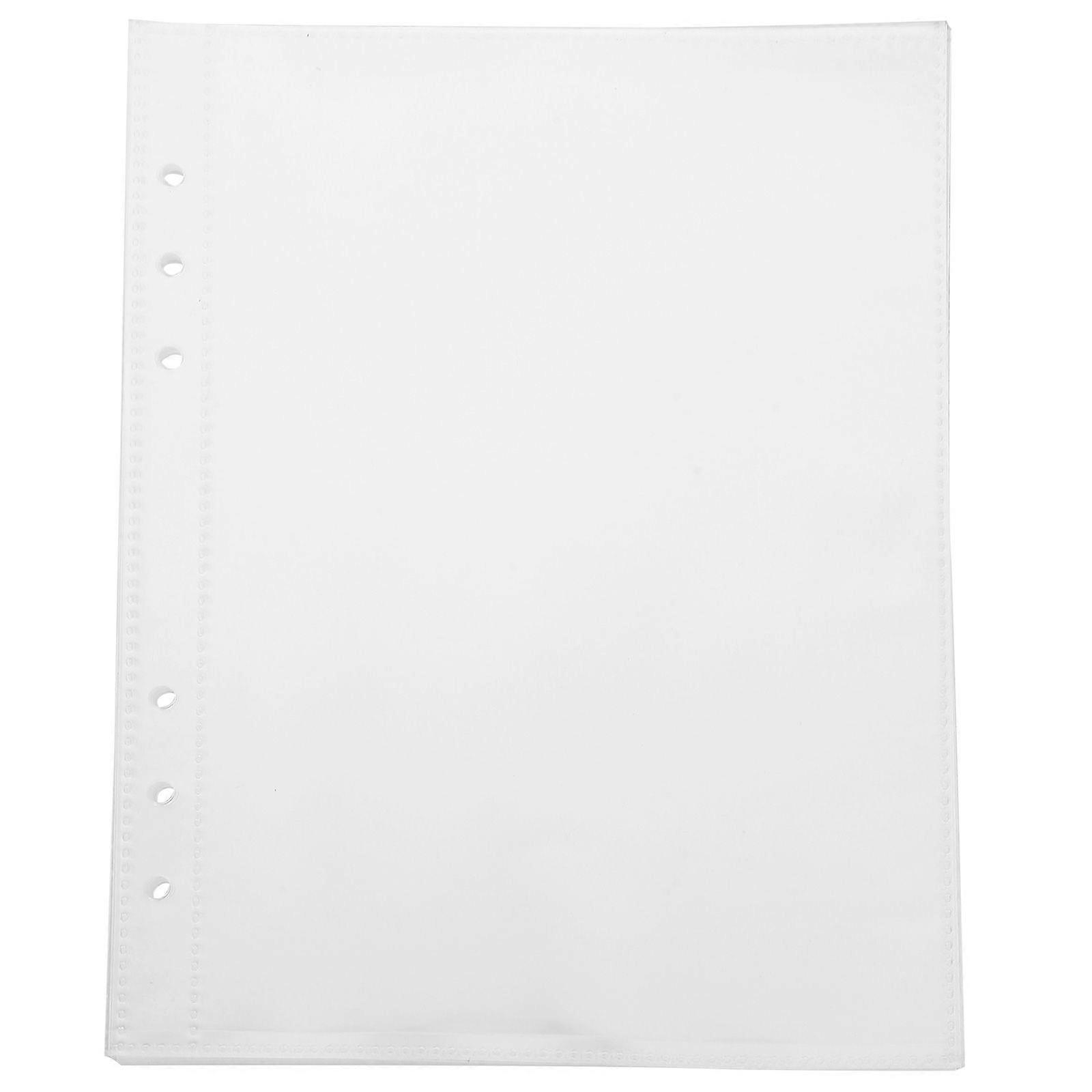 20Pcs Loose Leaf File Pockets Convenient Binder Inserts Reusable Home Sheet Protectors