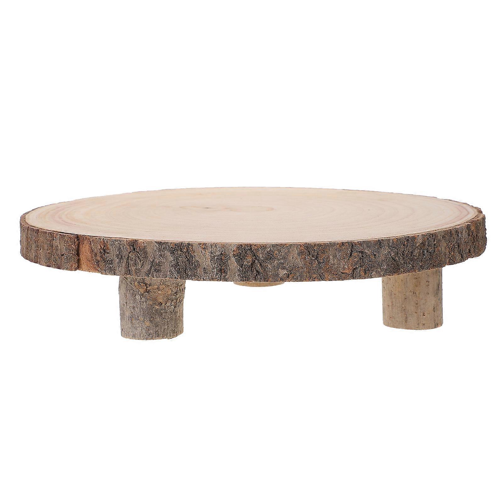 Brown Wood Dessert Stand for Cupcake Holder Display with Rustic Design