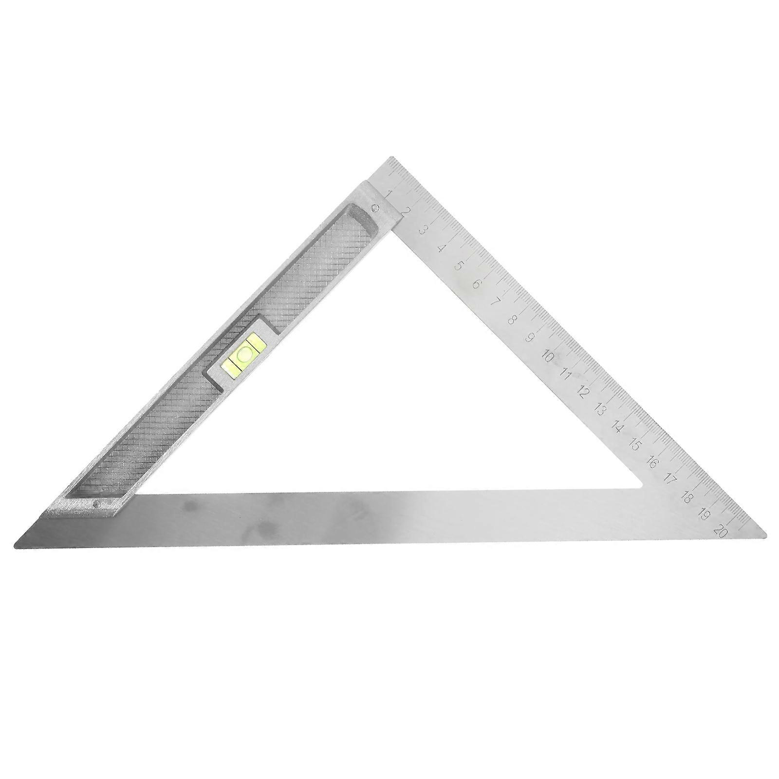 Multifunctional Triangle Ruler Measuring Ruler Metal For Technical Illustration Students 21.60X21.60X1.10CM Drawing 1Pcs
