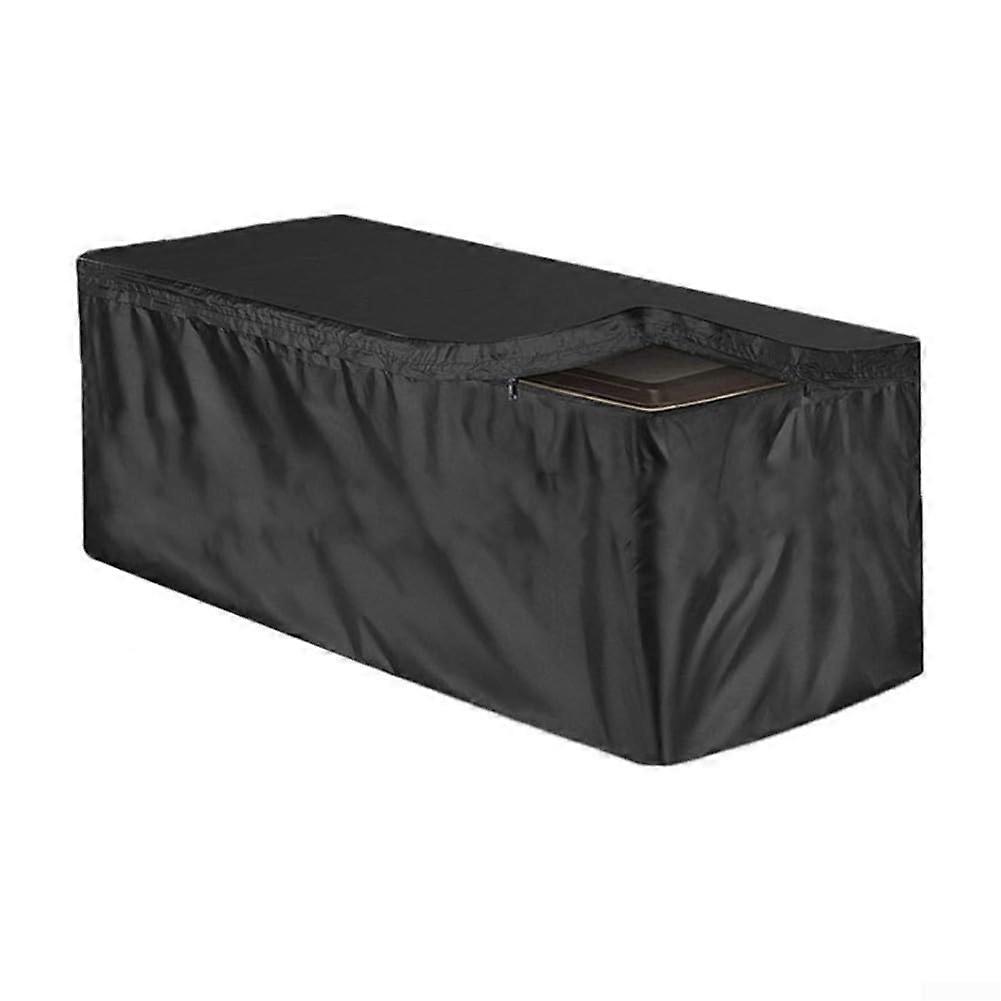 Windproof Outdoor Storage Box with Secure Fit and Drawstring Closure, 130 x 60 x 71 cm, Weather Resistant Garden Storage