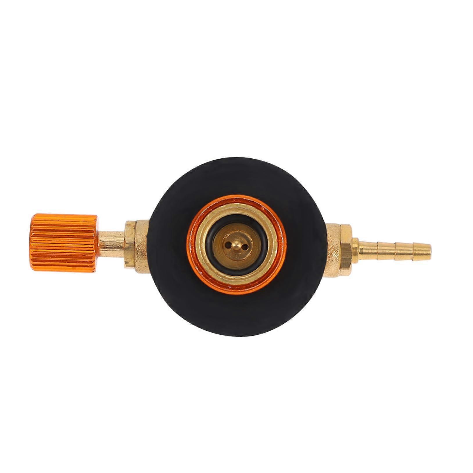 Gas Adapter for Camping Stoves with Safety Switching Valve for Gas Cartridges, Lightweight and Compact Design for Outdoor Barbecue Activities