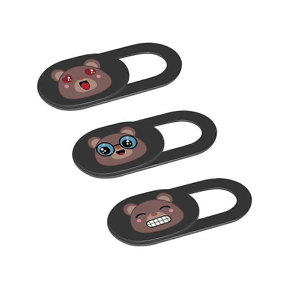 Camera Protector Cover Security Camera Protective Cover For Laptops Coffee Color Daily Use 3Pcs