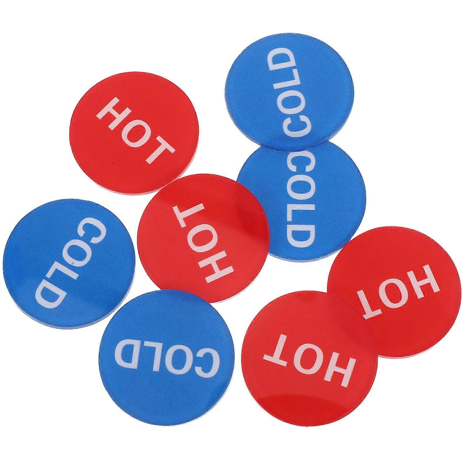 4 Self Adhesive Faucet Indicator Stickers for Bathroom, Kitchen, Washroom – High Temperature Resistant, Red Blue Water Labels