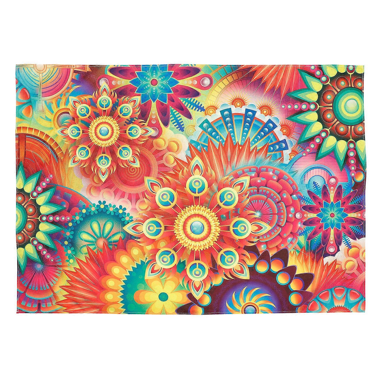 Decorative Table Cloth Rectangle Dining Table Cover Assorted Color Flax 140X100X0.1CM For Kitchens 1Set