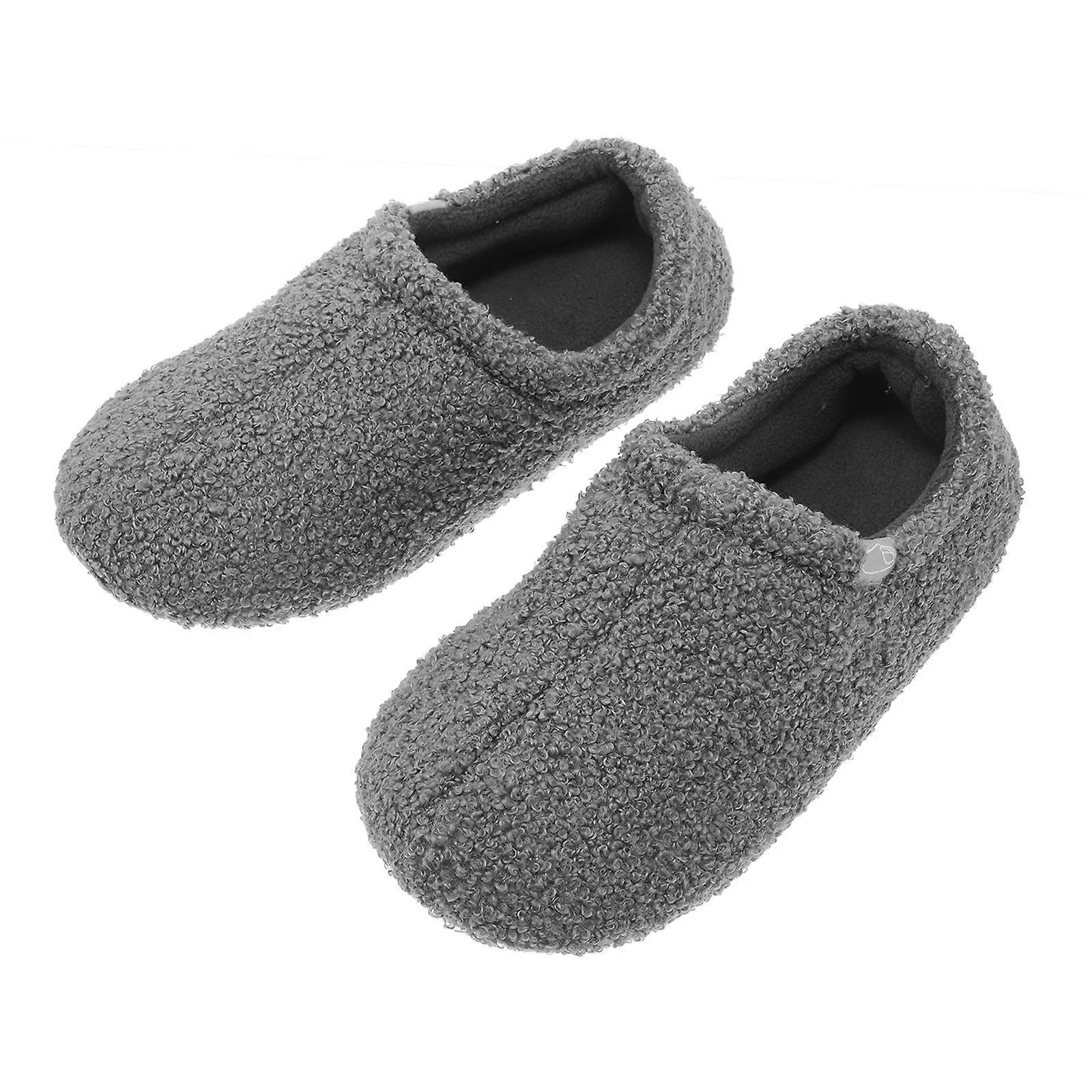House Shoes Fuzzy Clogs Cozy Slippers For Men Indoor Wear Memory Foam Closed Toe Design 1Pair
