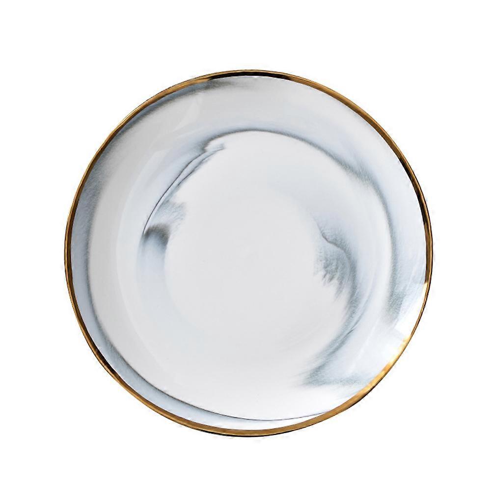Appetizer Plate Phnom Penh Ceramics Plate Modern Style Non-Slip Bottom Kitchen Tableware 20.3 x 20.3 x 2 cm 1Pcs