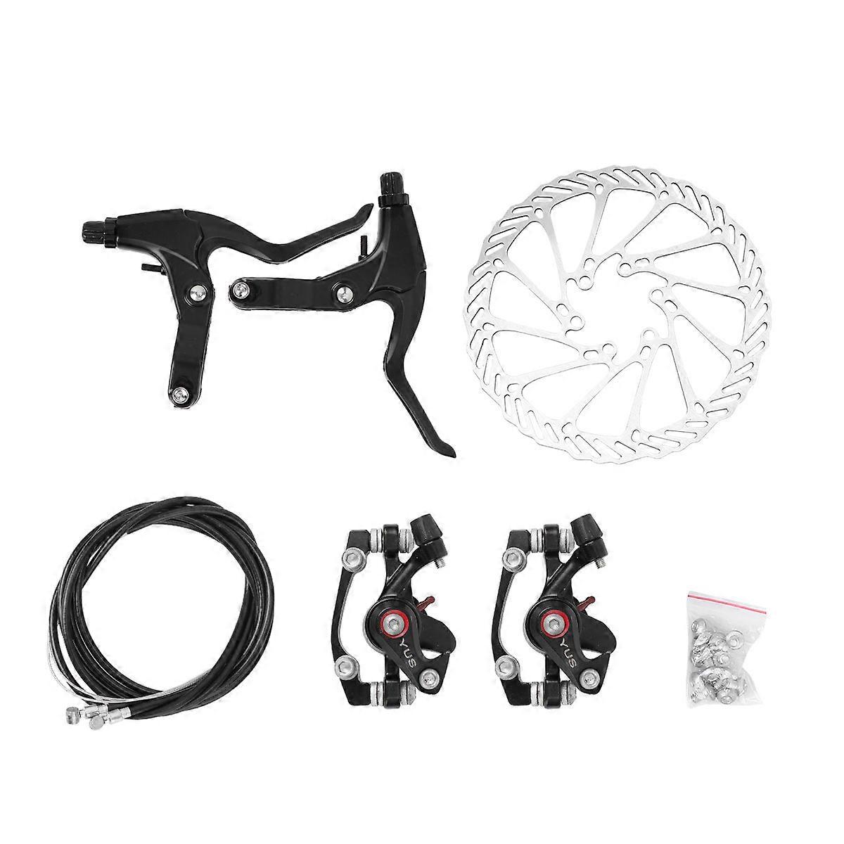 Disc Brake Set Mountain Bike Rear Disc Rotor for Mechanics Caliper Design Plastic Adjustable 1Set