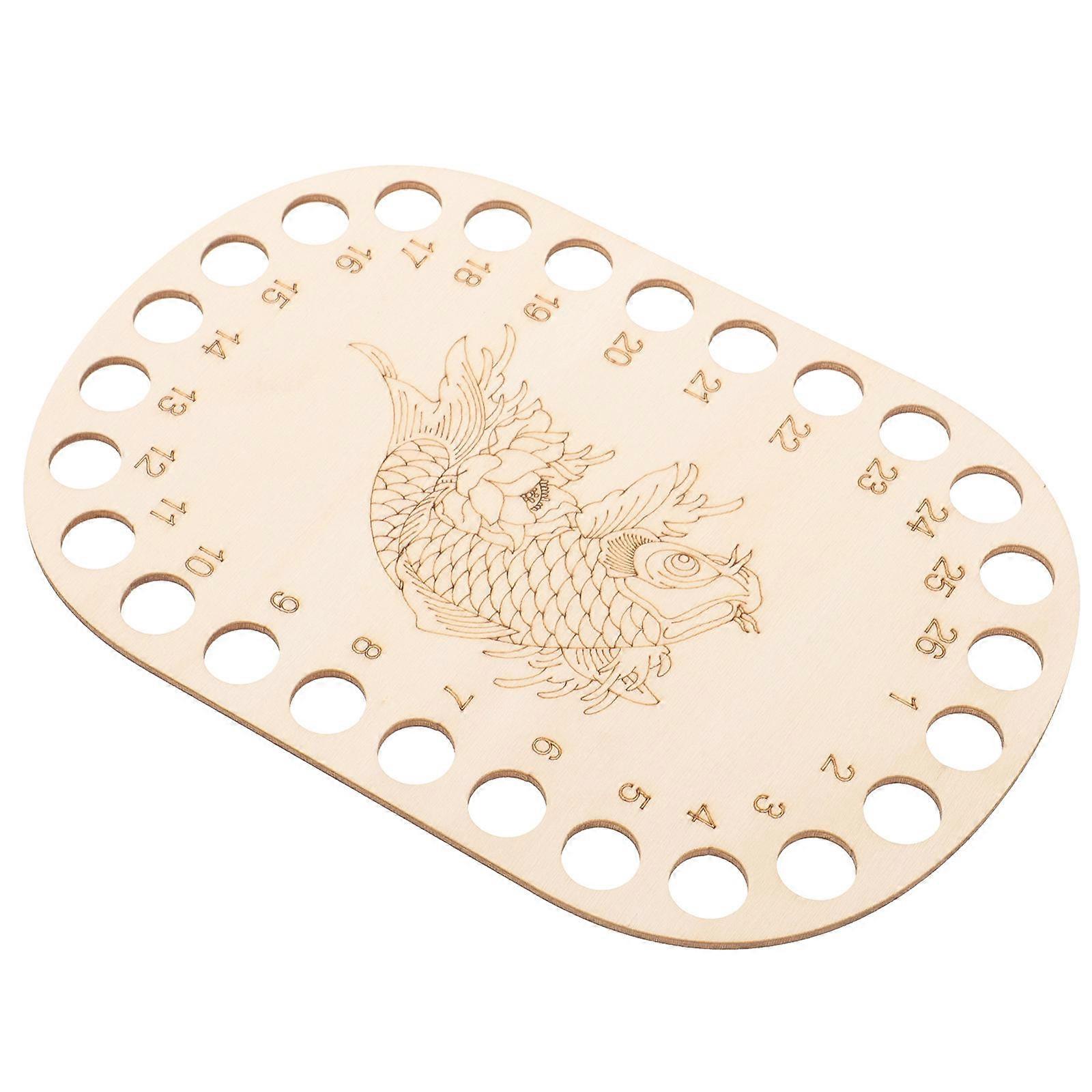 Embroidery Thread Storage Wooden Organizer for Cross Stitch Projects Beige 18.30X12.50X0.30cm Convenient for Use 1Pack