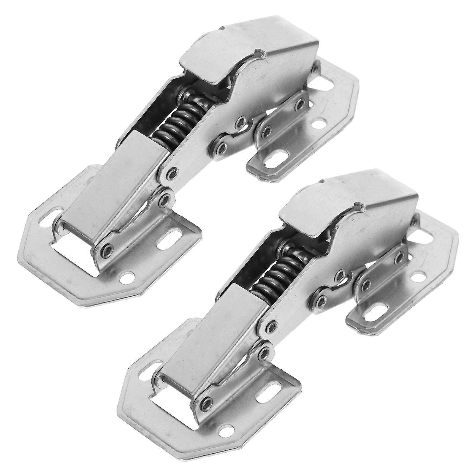 Hidden Door Hinge Stainless Steel Heavy Duty Buffer Hinges For Home Use Spring Buffer Frog Shape 2Pcs