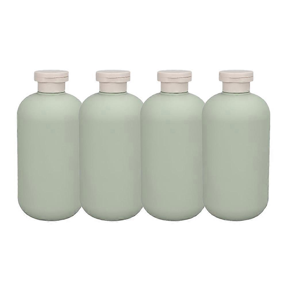 Lotion Bottles with Lids Storage for Liquid Shampoo Business Trip Beige 4Pcs