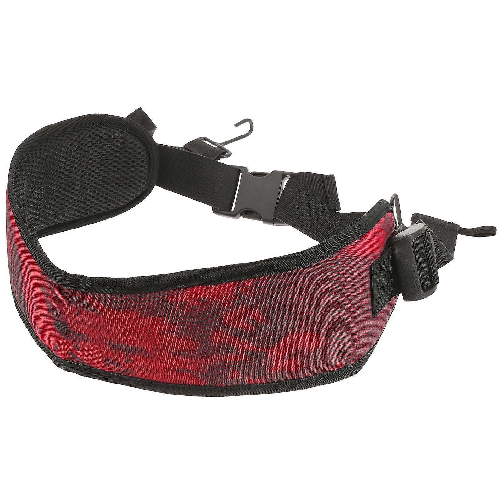Durability Djembe Drum Sling Strap Traditional Design Red Camouflage 115x10cm 1Pack