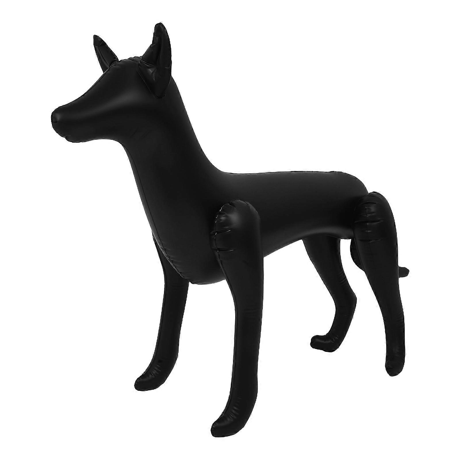 Pet Clothing Mannequin Inflatable Dog Model Retail Soft PVC Versatile Use 0.18mm Black Large