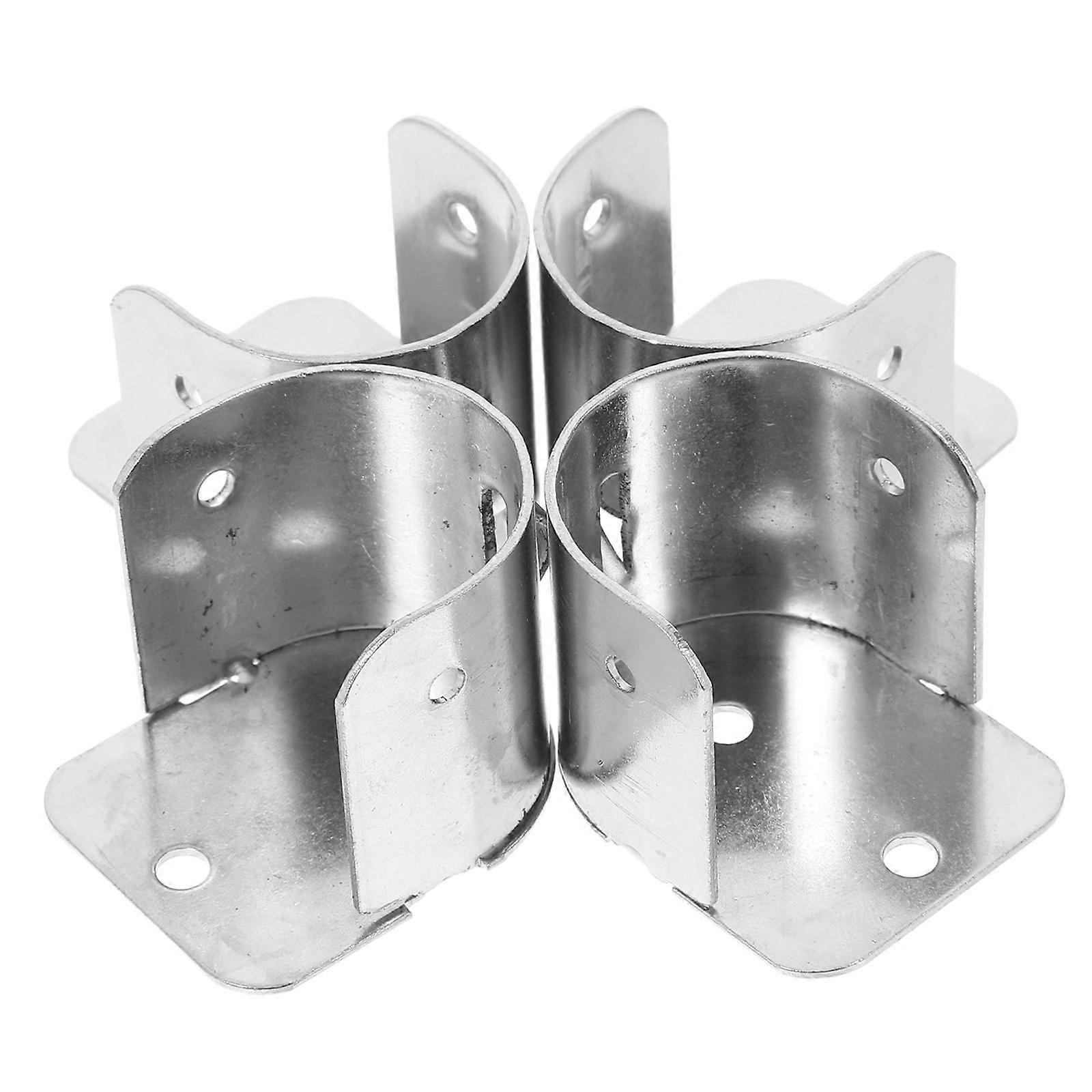 Side Mounting Closet Rod Bracket Heavy Duty Holders Support Stainless Steel for Homeowners 4Set