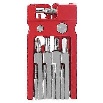 19 in 1 Bicycle Repair Tool Foldable Cycling Repair Tool Kit Hex Wrench Bike Hex Wrench SetRed