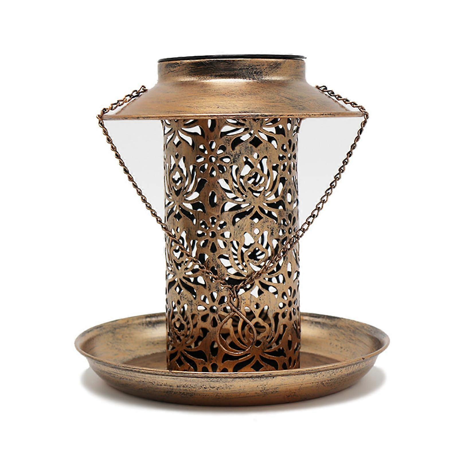 Metal Bird Feeder and Watering Hanger with Dual Purpose for Outdoor Use - Stable Garden Decor Bird Hanging Planter