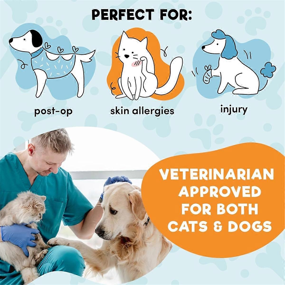 Protective Inflatable Collar for Dogs and Cats Blue M