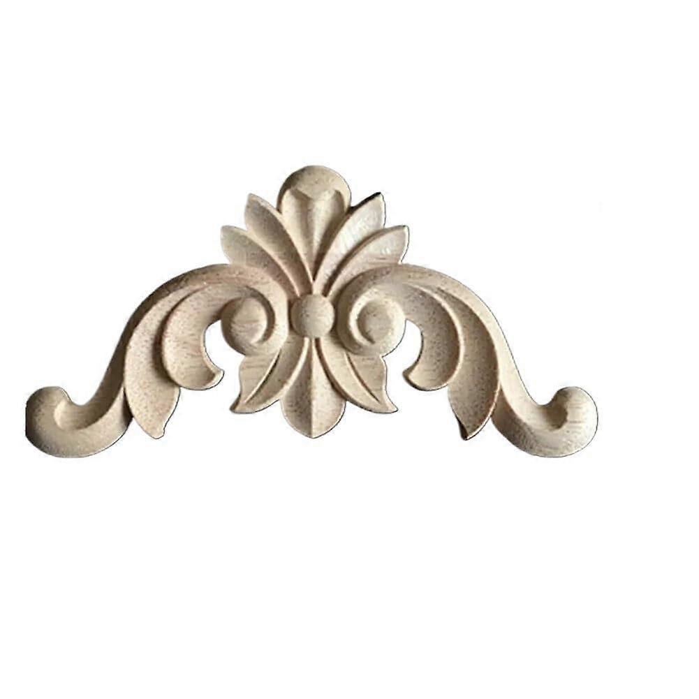 4-Piece Wooden Corner Onlay with Carved Details for Decorative Furniture Applications – DIY Home Decor, Cabinet Transfers (8 x 8 cm, 4 x 4 cm)