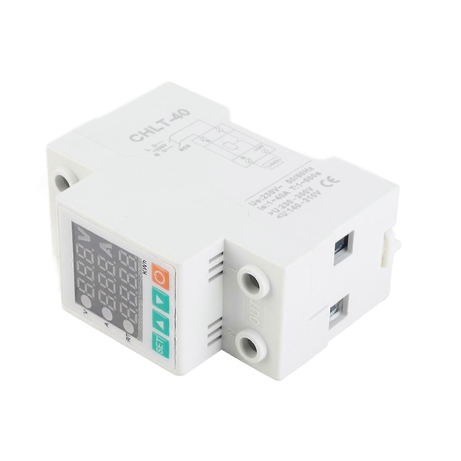 Three Display Adjustable Voltage Protector Intelligent Over Voltage Under Voltage Over Current Protect Device Home Self Resetting Voltage Protector