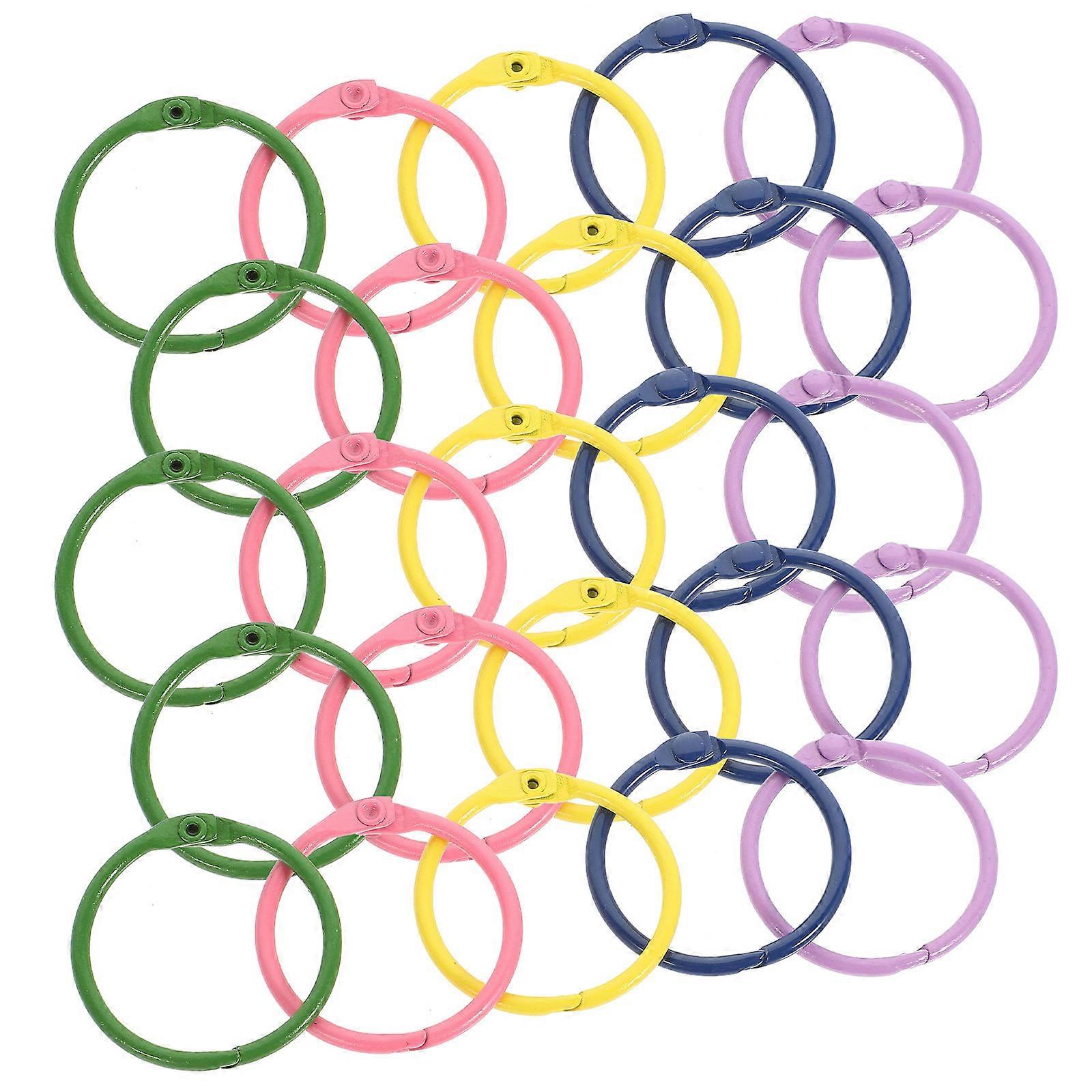Mini Binder Rings Metal Loose Leaf Rings for Art and Crafts Scrapbook Book Organizer 50Pcs