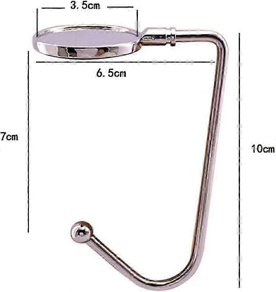 4 Pieces Handbag Hooks for Table or Mantel, Silver, Suitable for Various Bags and Decorations