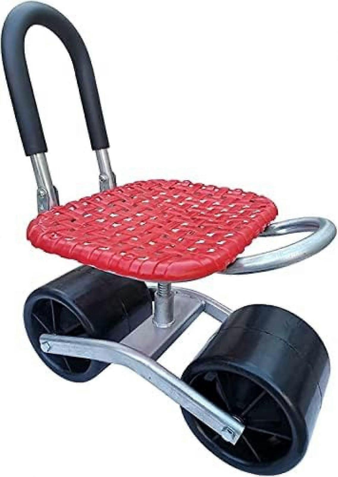 Garden wagon roller – 360degree swivel seat with adjustable height – rolling garden chair cart with wheels