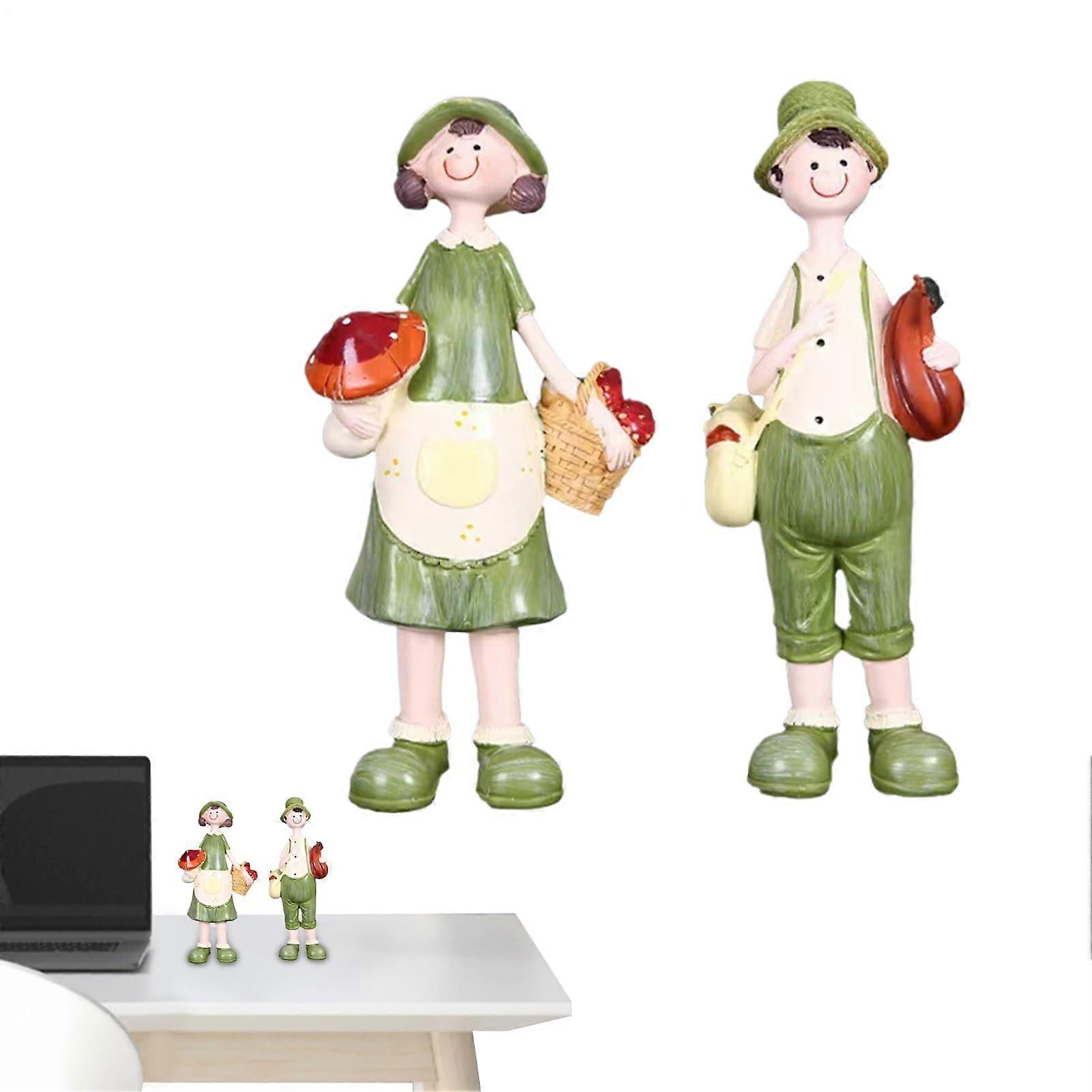 Child figurine for office Rustic art made of resin for home, dormitory, table decoration