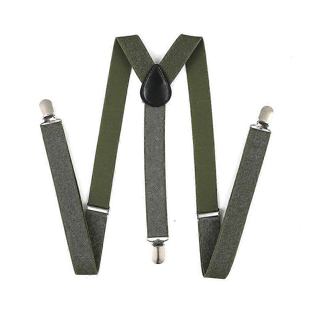 Elastic Y-Shape Adjustable Suspenders for Men and Women, Solid Color & Striped Design, Comfortable Braces for Pants and Skirts
