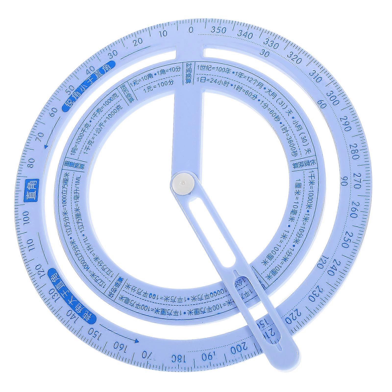 4pcs Precision Circle Protractor and Rotating Ruler for Accurate Angle Measurement in Drawing and Engineering Applications