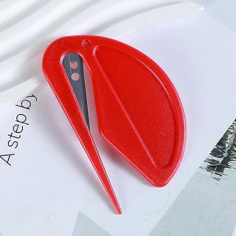 Plastic Letter Opener, Mini Letter Opener, Sharp Letters, Envelopes, Security Documents, Protective Cutting Machine, Office Equipment Red 1