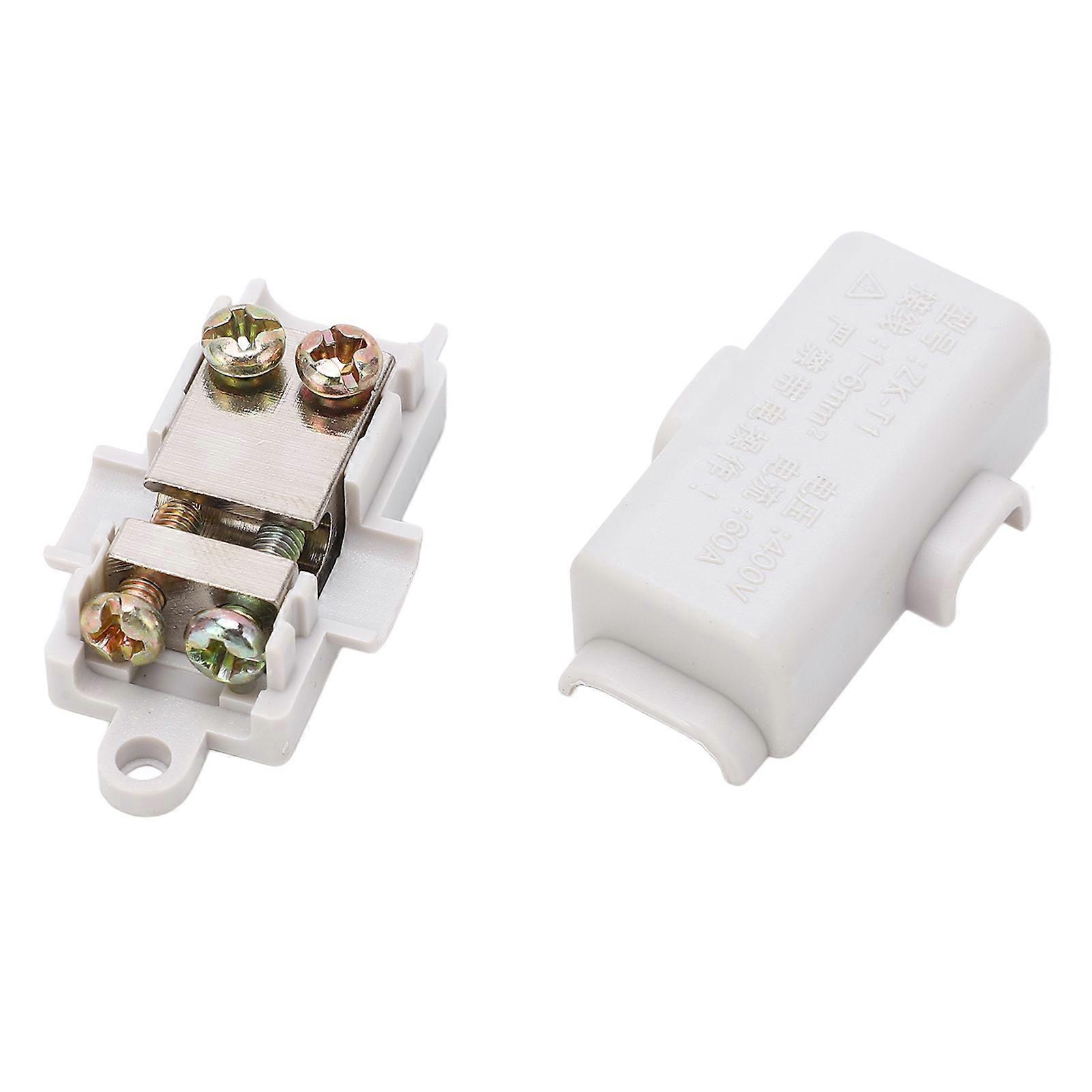 5Pcs ZK T1 T Type Splitter Block Splice Wire Terminal Blocks Inline Junction Connector Box High Power Wire Connector 400V 60A