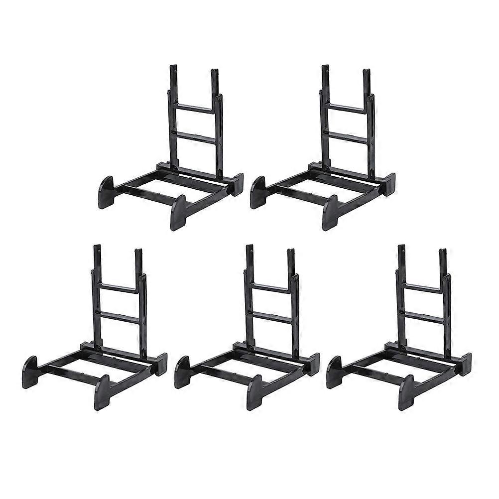 Storage Display Rack Plastic Stands For Glass Cabinet Family Use 5Pcs