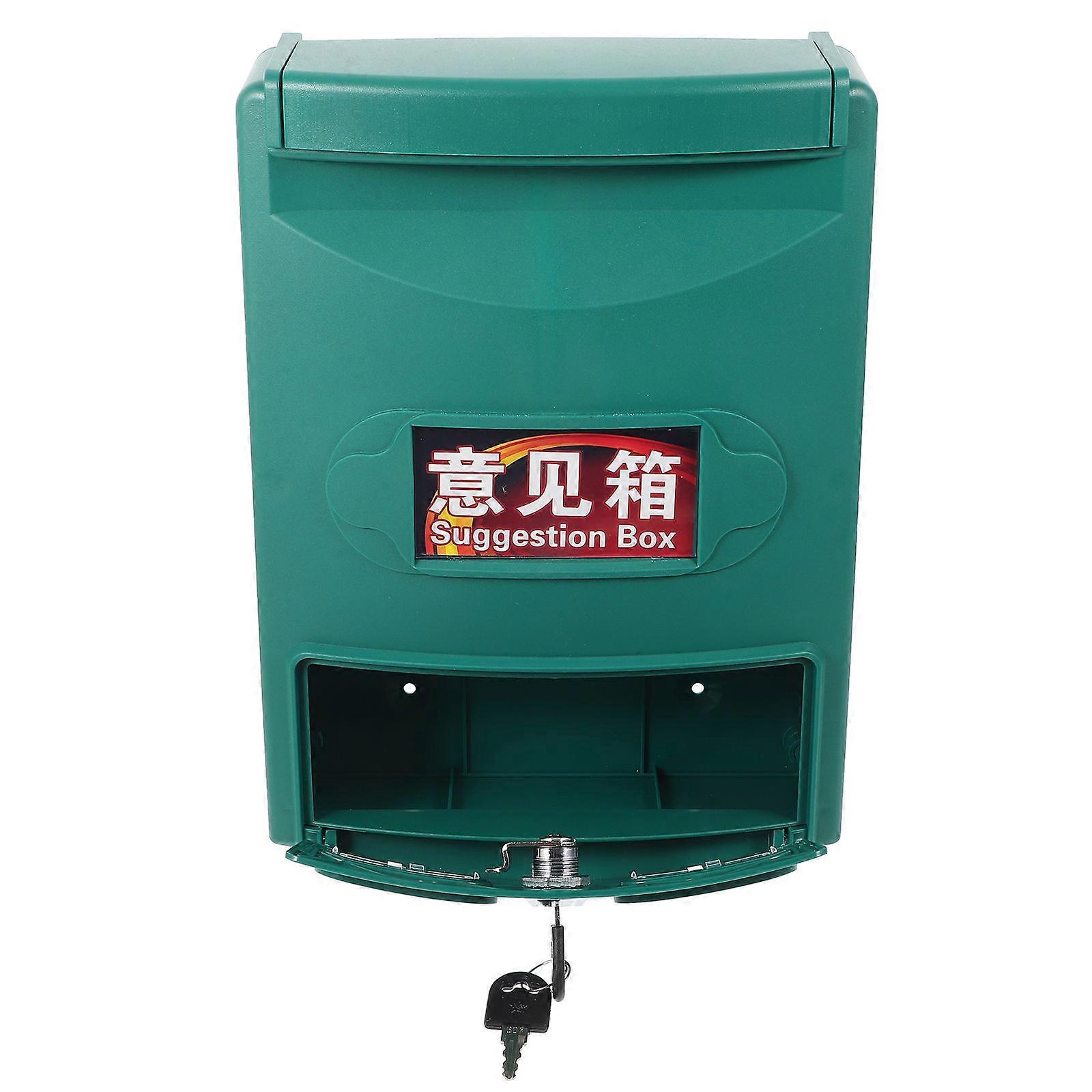 Locking Mailbox Wall Mount Suggestion Box Indoor Storage Plastic Rectangular Stylish Design 1Pack