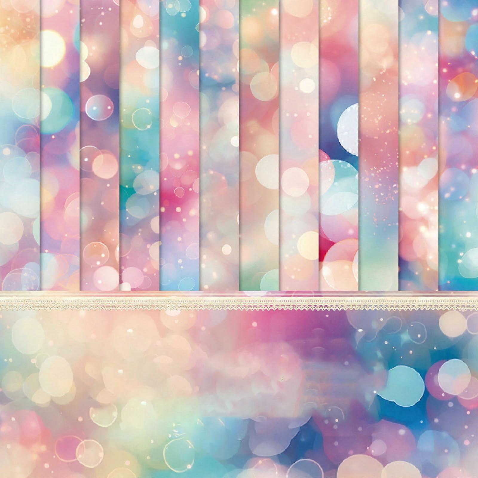 Scrapbook Paper Colourful Sequins Pattern, 48 Sheets Pink, 15.2 x 15.2 cm