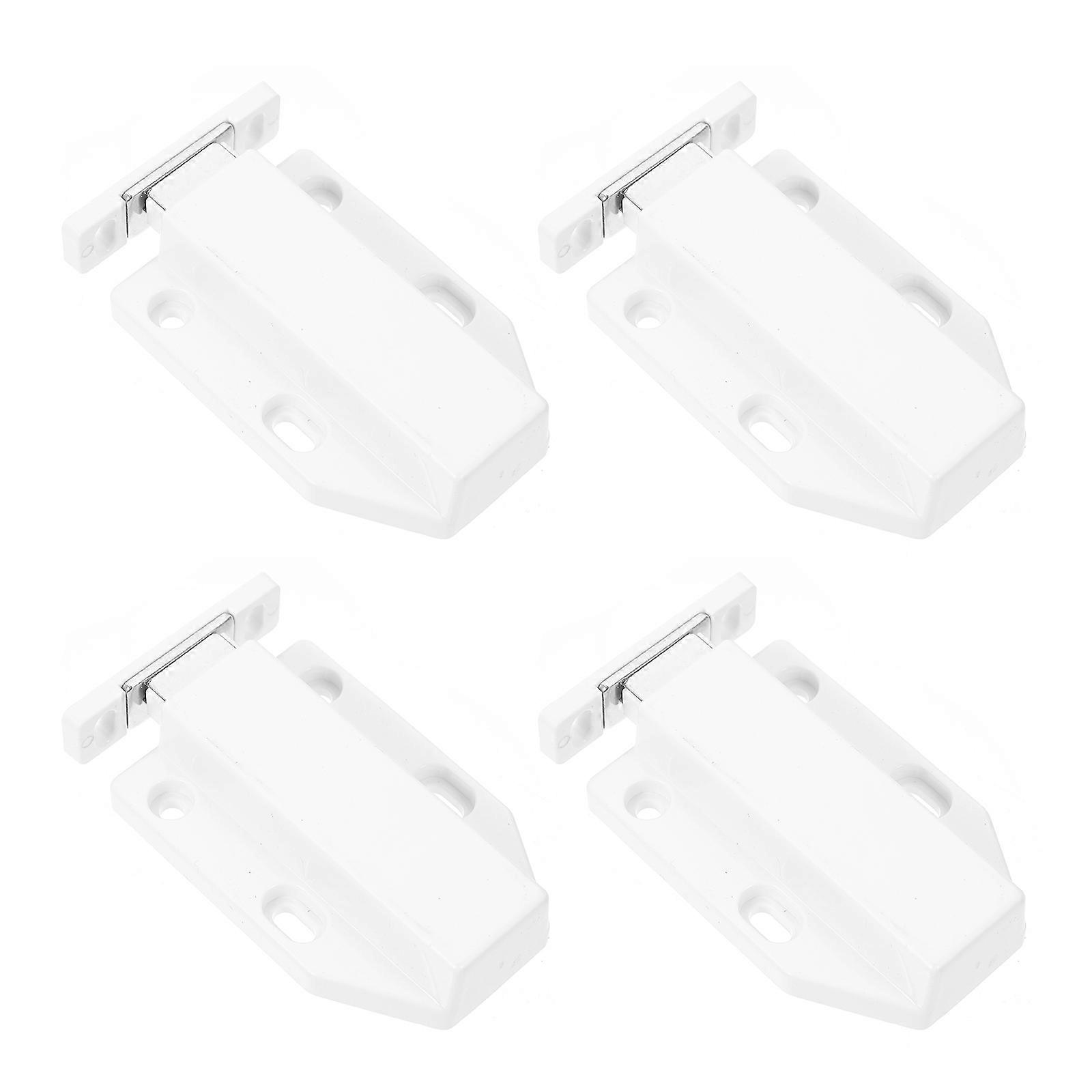 Magnetic Push Latch Cabinet Damper Automatic Rebound Damping Effect Easy Installation 4Pack White 8x4.6cm