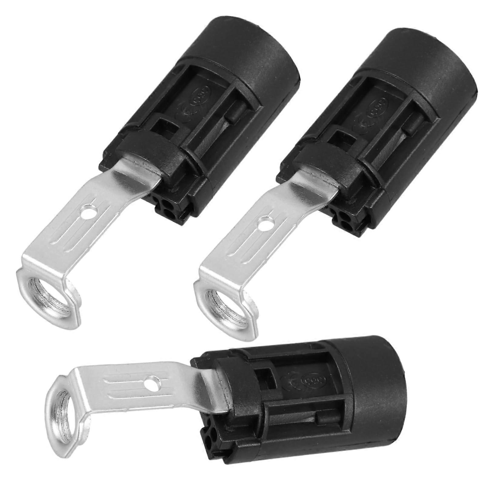 Romantic European Style Candle Water Pipe Lamp Holder E14 Socket Black - Pack of 3 for Living Room Bedroom Dining Room