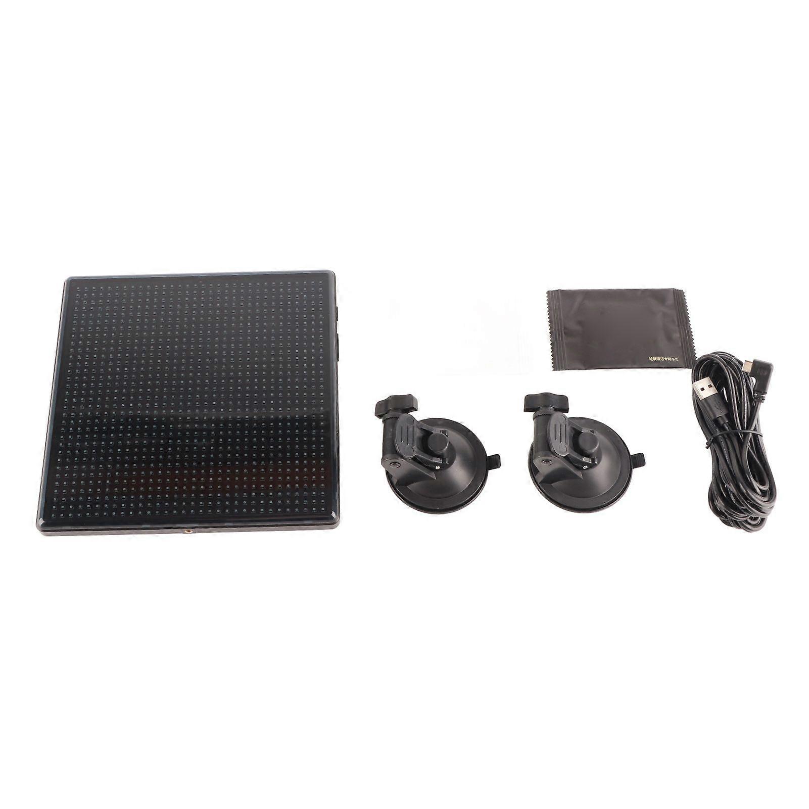 12V LED Screen Car App Intelligent Interactive GIf DIY Animated Display with Suction Cups for Car TaxiBluetooth and Voice Control