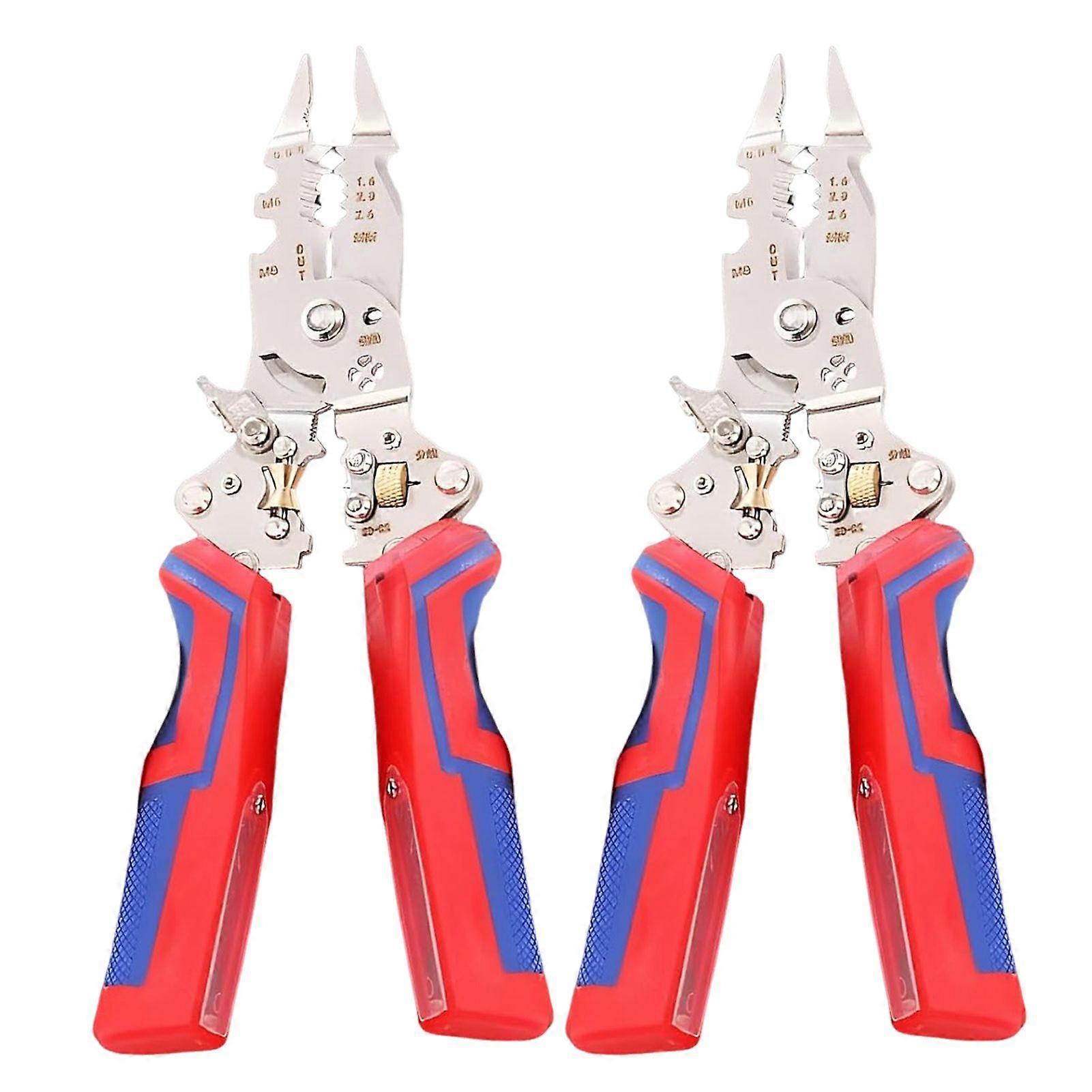 13 in 1 Wire Stripper Pliers with Voltage Tester Multi-Functional Cutting Crimping Tool for Electrician